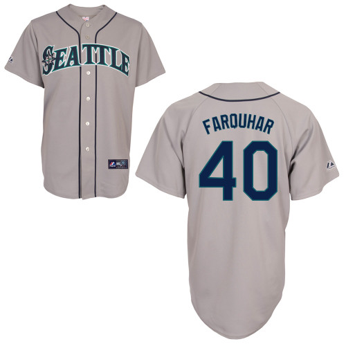 Danny Farquhar #40 mlb Jersey-Seattle Mariners Women's Authentic Road Gray Cool Base Baseball Jersey